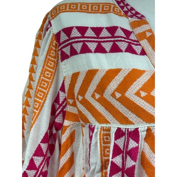 Old Navy orange/pink/cream top, 2X, NWT, bohemian, cottagecore, feminine - Picture 4 of 7